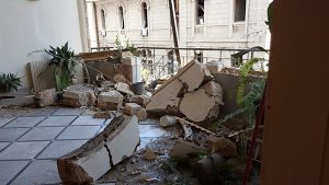 Beirut-Lebanon-interior-building-damage, Franciscan-missions-emergency-relief-beirut, 