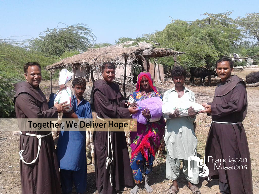 Franciscan Missions, Franciscan missionaries in Pakistan, Disaster relief in Pakistan, together we offer them hope, Together, we deliver hope, Pakistan flood,