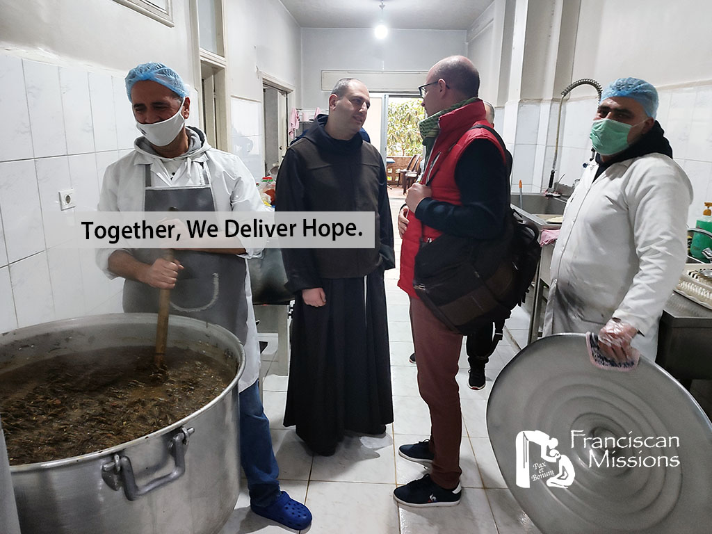 Franciscan, Franciscan Missions, Franciscan missionaries, Franciscan missionaries in Syria, Food for Syrian earthquake survivors, Syria disaster relief,