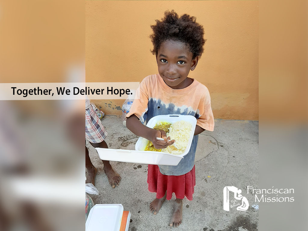 Franciscan Missions, Your Gift this Thanksgiving Will Bring Hope, Franciscans in Haiti, Jamaica Franciscans, Food for the Poor, Feeding Poor Children in Jamaica,
