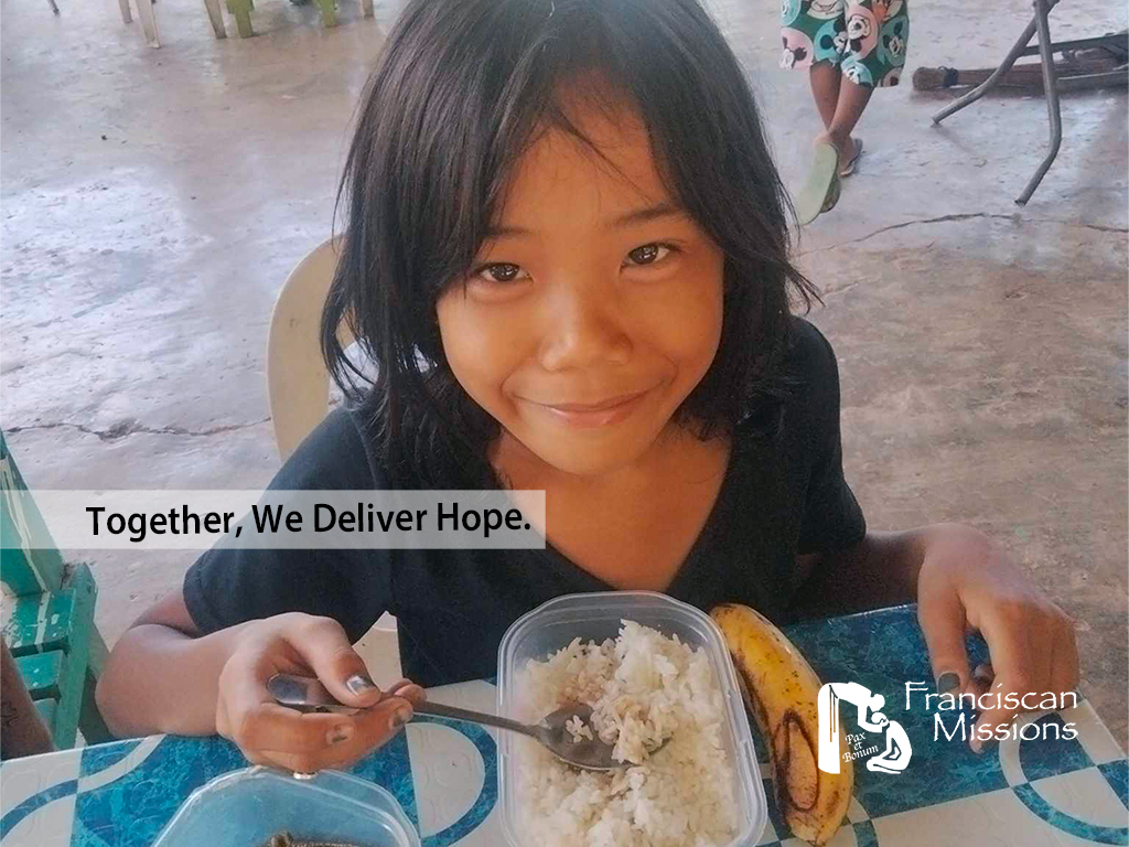 Franciscan Missions, Your Gift this Thanksgiving Will Bring Hope, Franciscans in Philippines, Philippine Franciscans, Food for the Poor, Feeding Poor Children in Philippines,